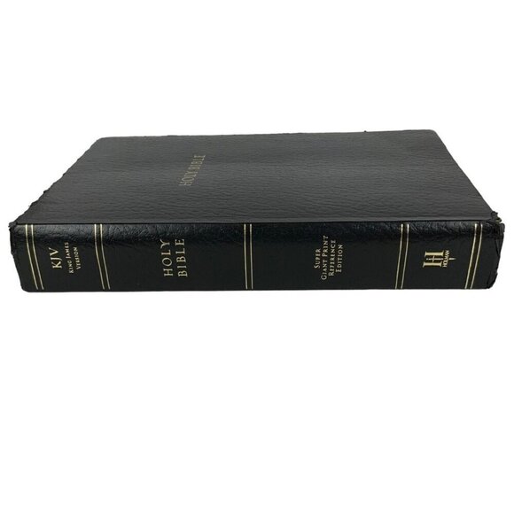 Vintage Holy Bible KJV Super Giant Print Reference Black Imitation Leather 1996 - Picture 3 of 10
